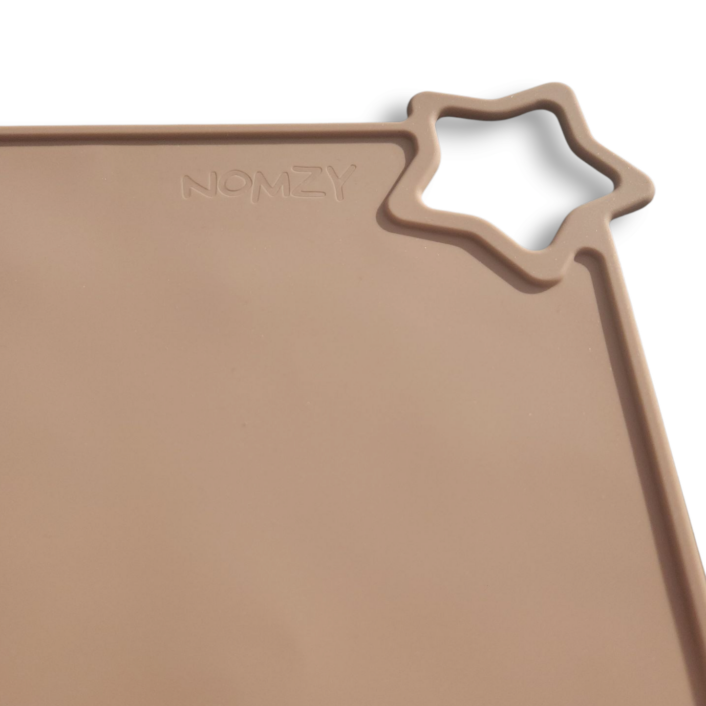 Generous size silicone placemat for kids, non-slip, easy to wipe clean nude