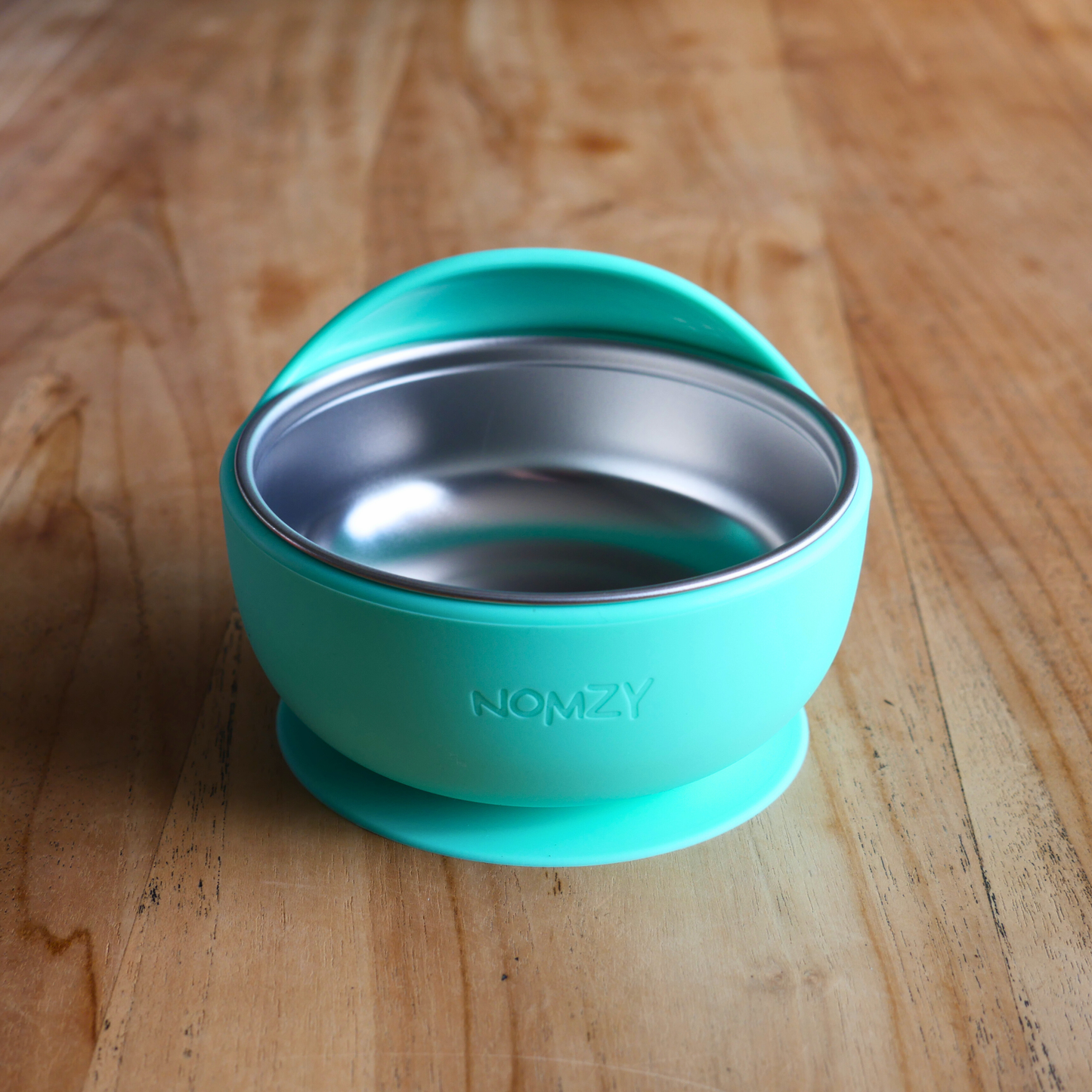Stainless Steel Baby Bowl Suction base Turquoise