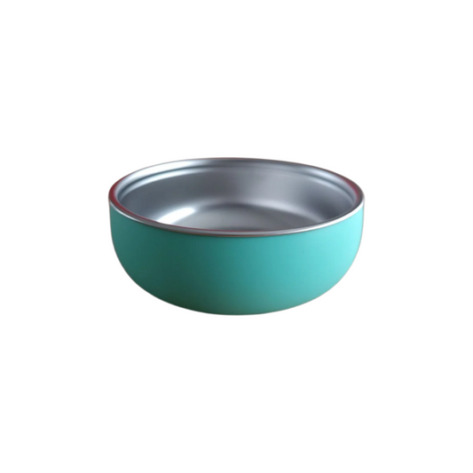 Stainless steel bowl with silicone cover