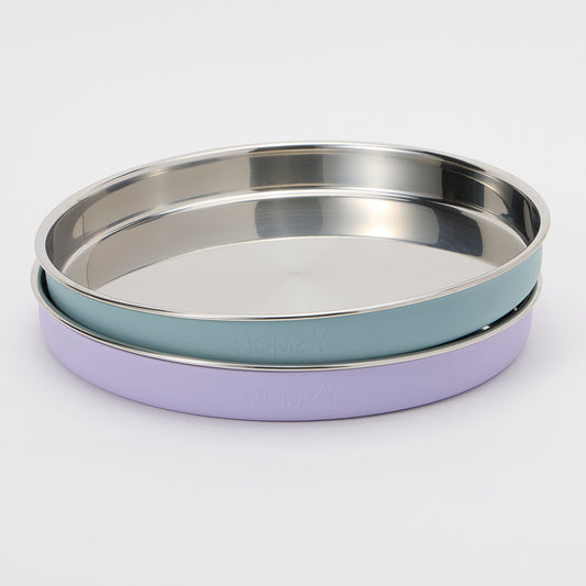 Stainless Steel Deep Plate with Silicone Sleeve