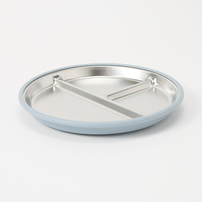Stainless Steel Divided Plate With Silicone Suction Base