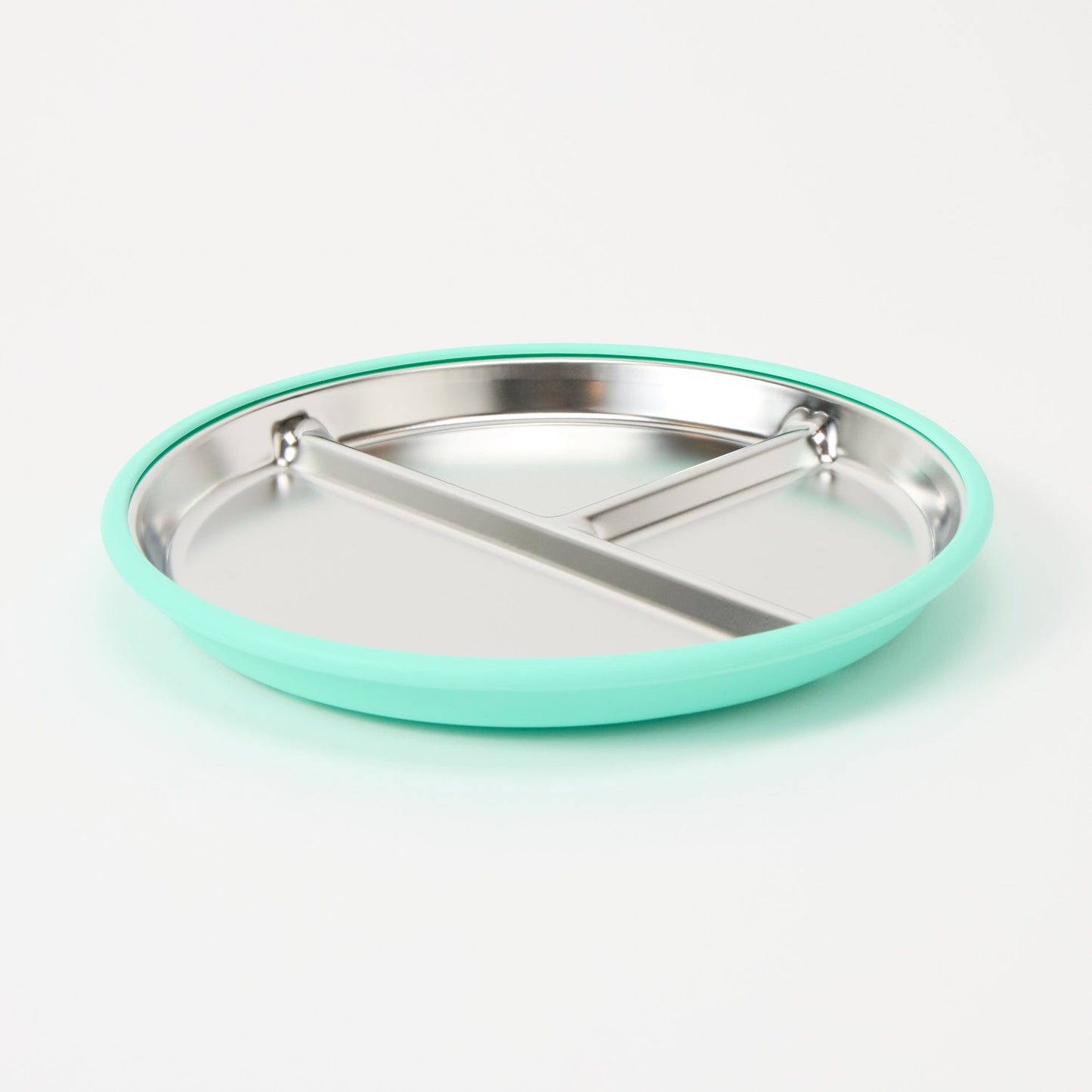 Stainless Steel Divided Plate With Silicone Suction Base