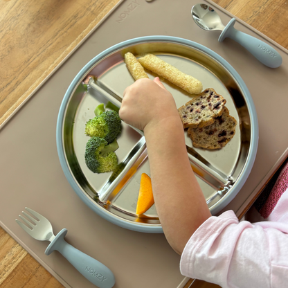 Stainless Steel Baby Suction Plate Divided