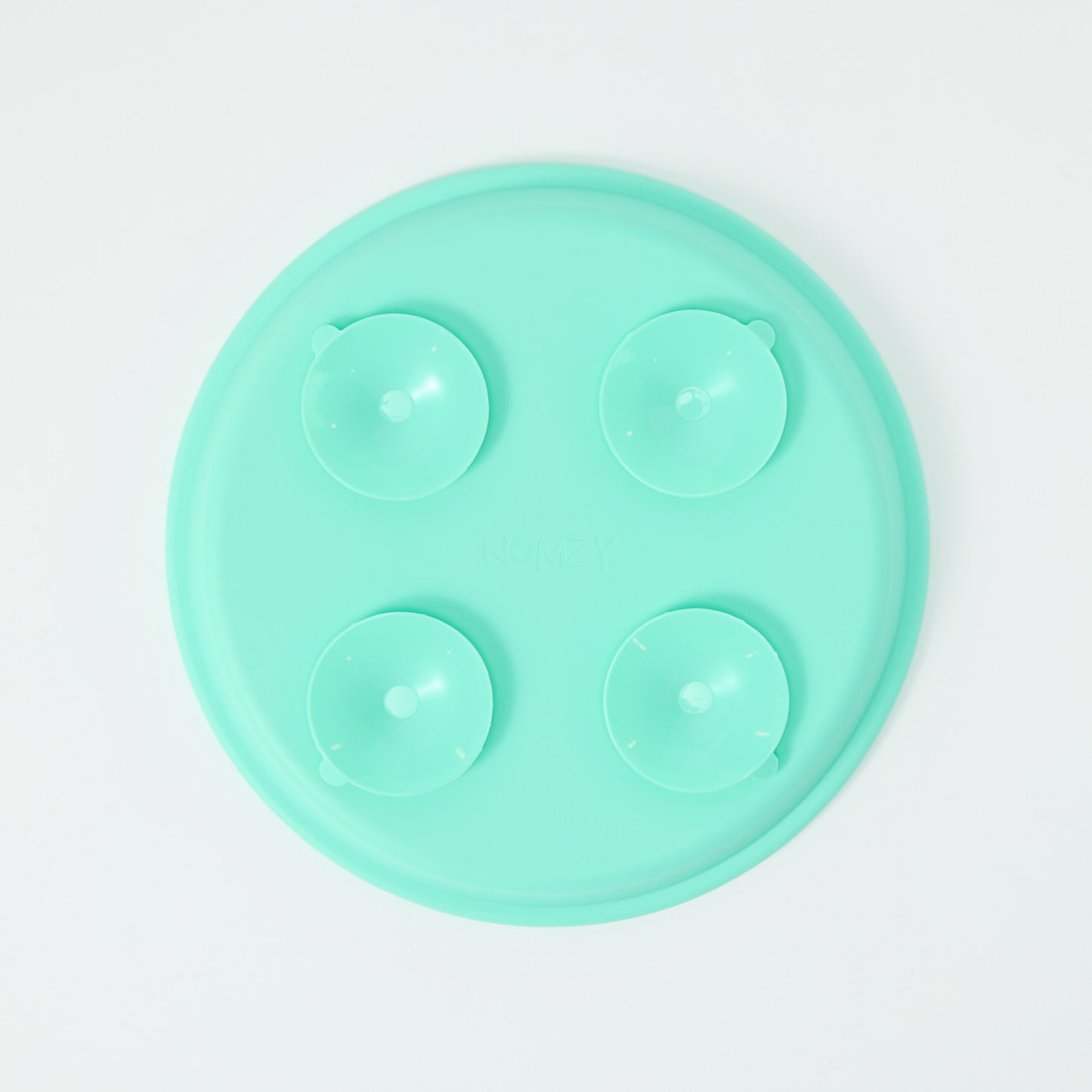 Three-section stainless steel toddler plate turquoise silicone suction sleeve base, food-grade, non-slip base